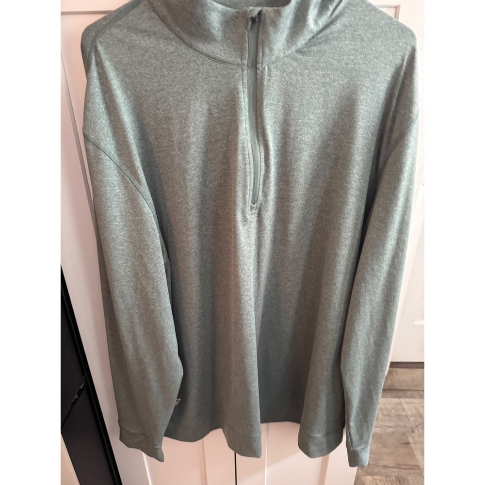 Maelreg Performance Mens‎ 2XL Quarter Zip Pullover Heathered Sage Green